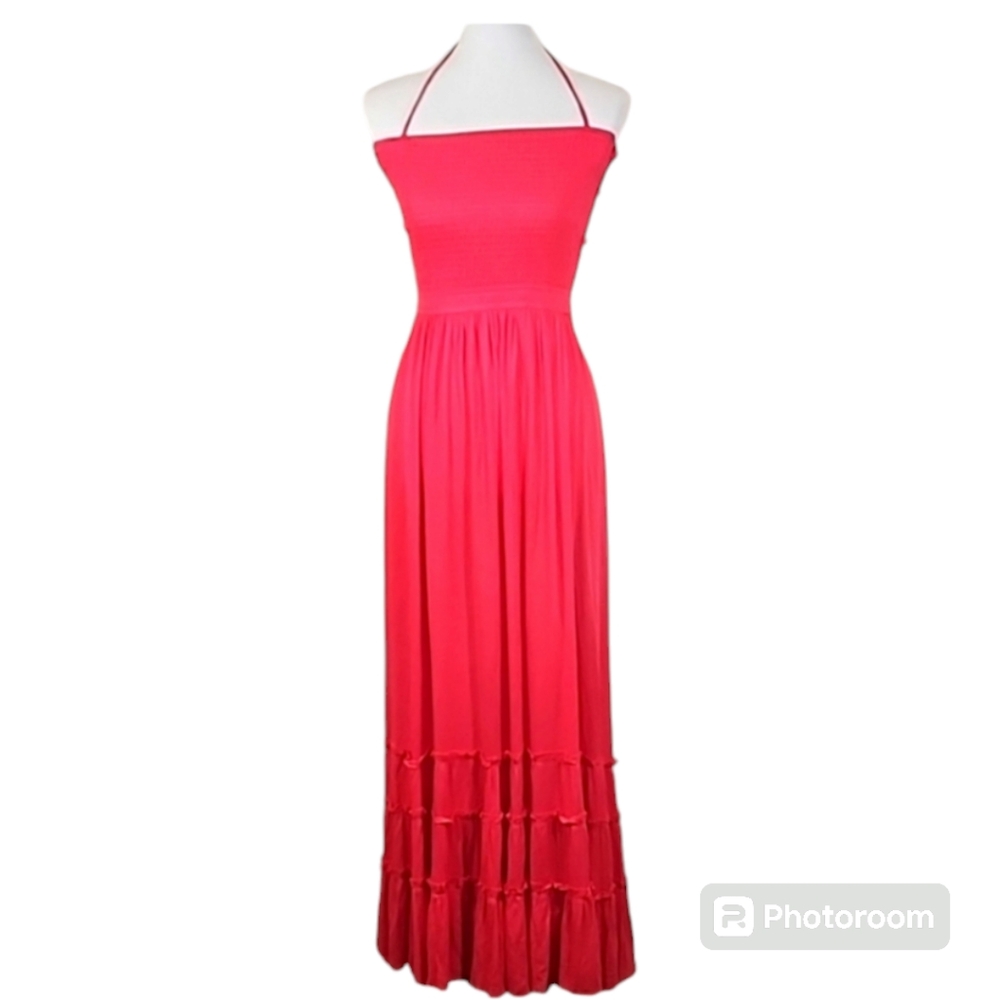 Strapless Halter Maxi Dress